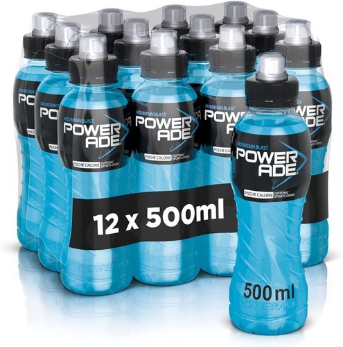 Powerade Berry & Tropical Fruit Isotonic Hydration Sport Drink - 12x, 24x330ml - Picture 2 of 4