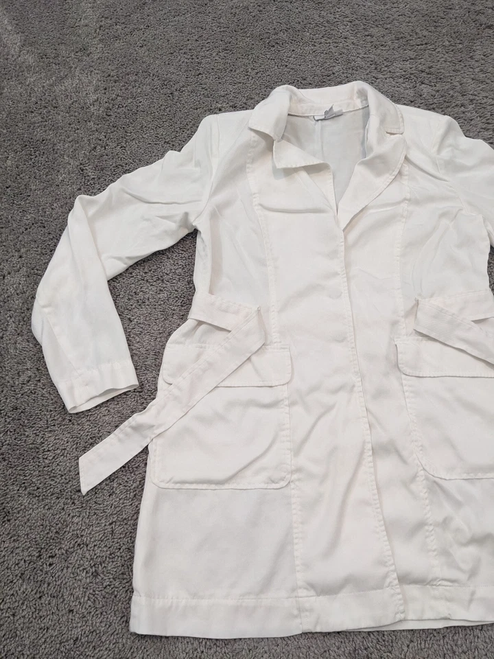 Bar III куртка женщин средний Blazer белый подпоясанный длинным рукавом карманы - Изображение 3 из 4
