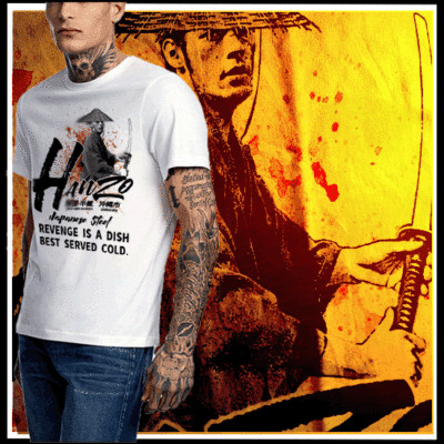 Samurai Warrior Blade Bushido Code Kanji Japanese Katana Ronin Assassin T-Shirt