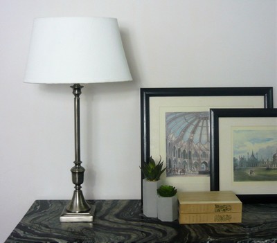 pewter bedside lamps