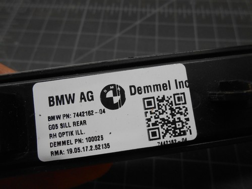 2019 BMW X5 Rear Right Door Sill Trim Plate Cover OEM 7442162 AZ0286 - Picture 6 of 8