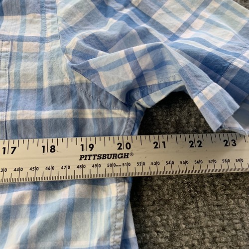 Vineyard Vines Tucker Shirt Button Down Plaid Blue 100% Cotton Mens Size M - Picture 7 of 10