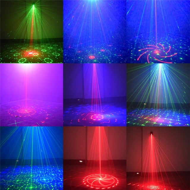 Mini Laser Light Remote Control RGB Flash Projector Disco Party Stage