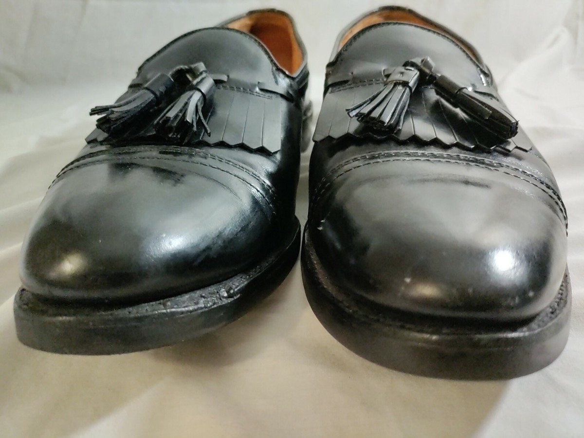 Allen Edmonds Dalton black slip on tassel loafer leather  display picture 1