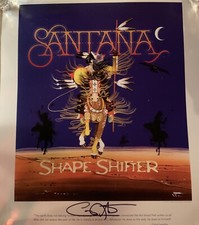 CARLOS SANTANA HAND SIGNED RARE LITHOGRAPH