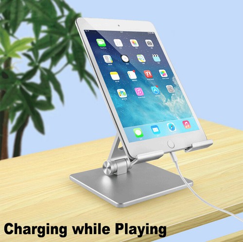 Metal Foldable Tablet Phone Holder Desk Stand For iPad Pro 12.9 11 10.9 Samsung - Picture 6 of 14