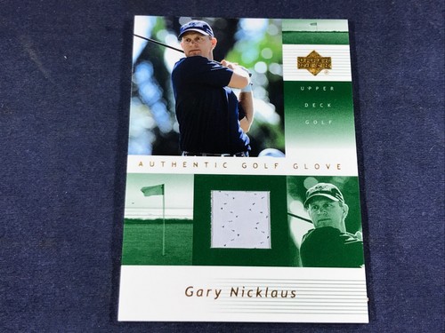 S3-16 GOLF CARD - GARY NICKLAUS - GOLF GLOVE SWATCH - 2002 UPPER DECK - GN-G