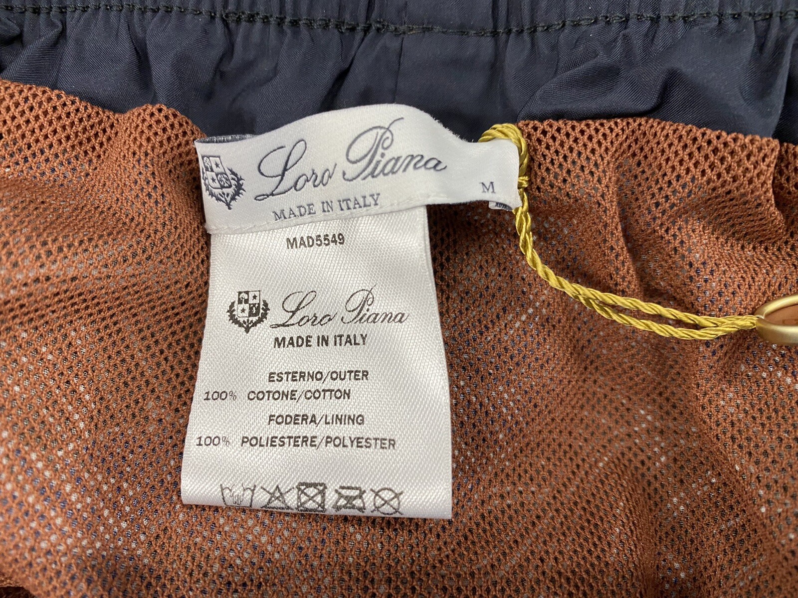 Loro Piana Palm Leaf Cotton Swimsuit Shorts Size Medium Made in Italy image 3