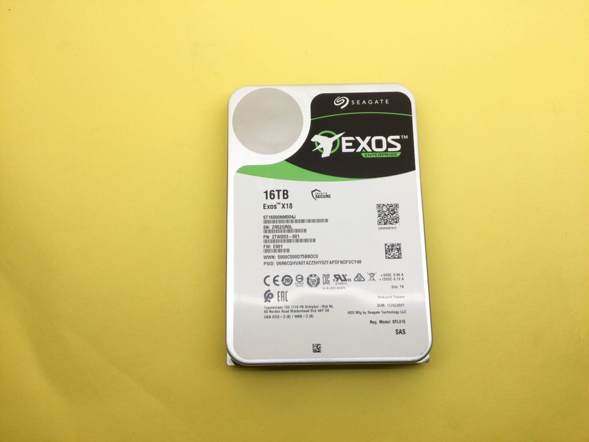内蔵型ハードディスクドライブ Seagate Exos X18 16TB ST1600NM004J SAS Seagate Exos X18 16TB ST16000NM004J 7.2K RPM SAS 12Gb/s 512e