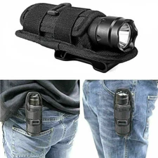 Portable Flashlight Pouch Holster Belt Carry Case Holder with 360 DegreesRotat