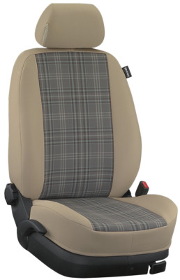 BMW 1er F20 Maß Sitzbezüge Komplettset mit Rücksitz 3-tlg: Guinnes/beige