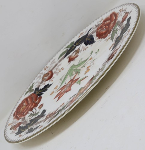 1879 Wedgwood Horticultural 10-7/8" Plate Polychrome Hand-Ptd Brown Transferware - Picture 10 of 15