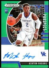Ashton Hagans Rookie 2020-21 Panini Prizm Draft Picks Prospect Auto Green #51