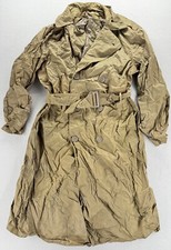 Vintage 1960  s Men  s Army Trench Raincoat Taupe Reg.-36 8405-634-4929 READ