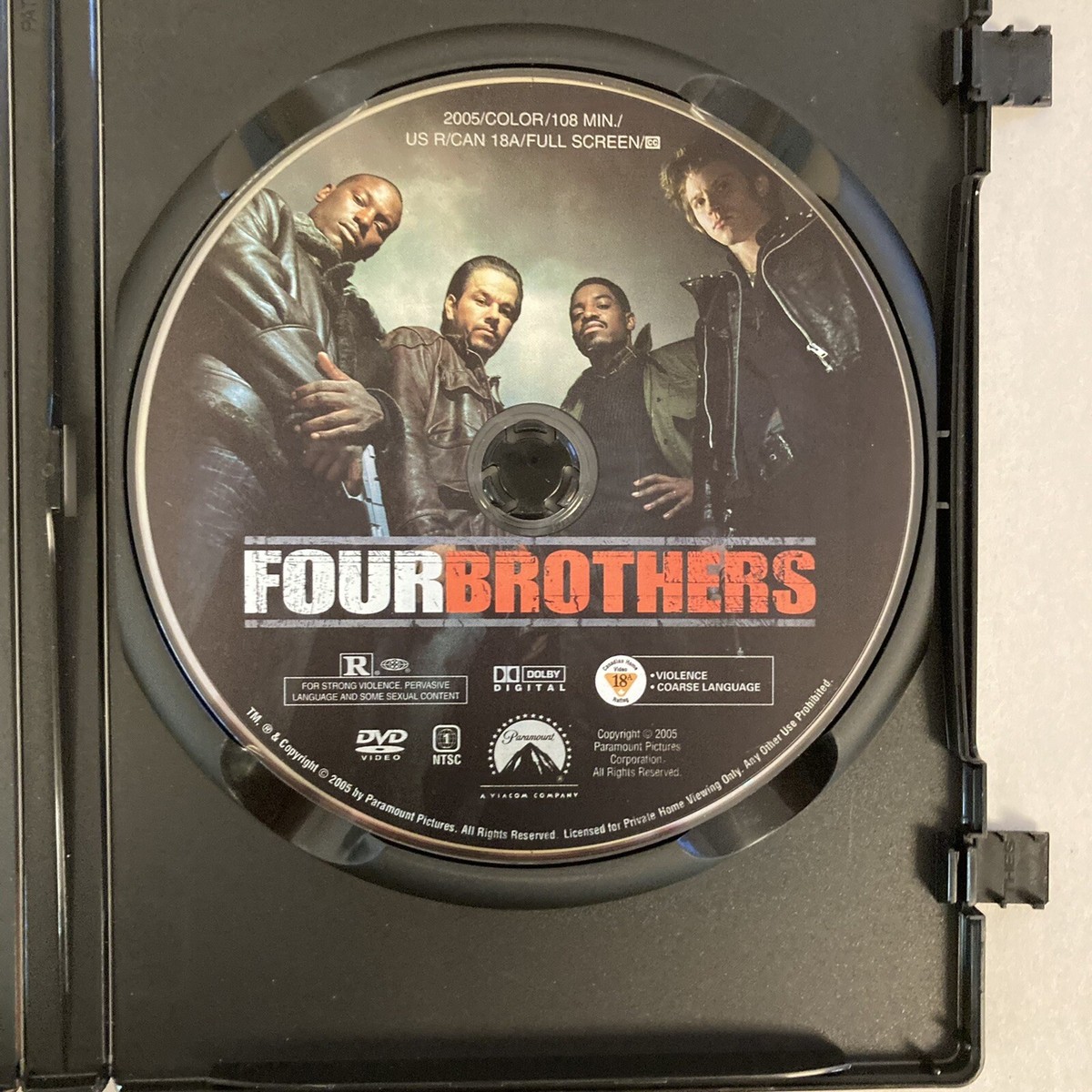 Four Brothers (DVD, 2005, Full Screen) Mark Wahlberg, Tyrese