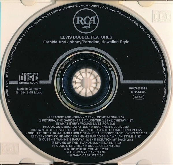 Elvis Presley - Frankie and Johnny / Paradise, Hawaiian Style - Filmmusik - Bild 3 von 3