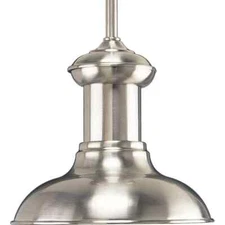 Progress Lighting Brookside Collection 1-Light Brushed Nickel Mini Pendant
