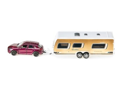 SIKU 1:55 PKW mit Wohnwagen Car with Caravan Diecast Model Car Toy