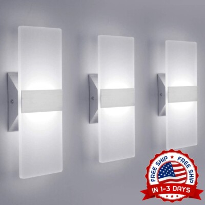 Aplique De Pared LED Con Forma De Cubo Moderno, Aplique Arriba Y Abajo Porche US