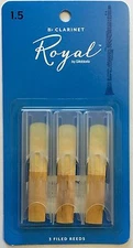 Royal by D'Addario Rico Bb Clarinet Reeds #1.5 (3-Pack) NEW rcb0315