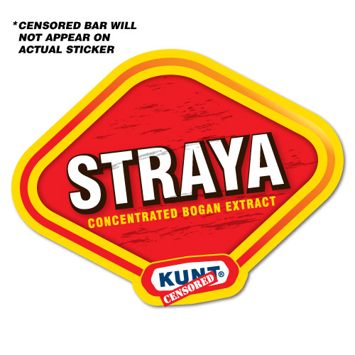 STRAYA Bogan Extract Funny Sticker Aussie Car 4x4 Funny Ute #6176EN - Picture 1 of 2