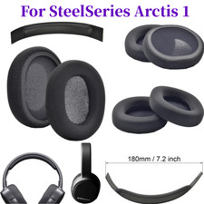 For SteelSeries Arctis 1 Replacement Headband+Sponge Ear Pads Cushion Cover Kit