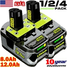 2Pack For RYOBI P108 8.0Ah 12.0Ah 18V One Plus High Capacity Lithium Ion Battery