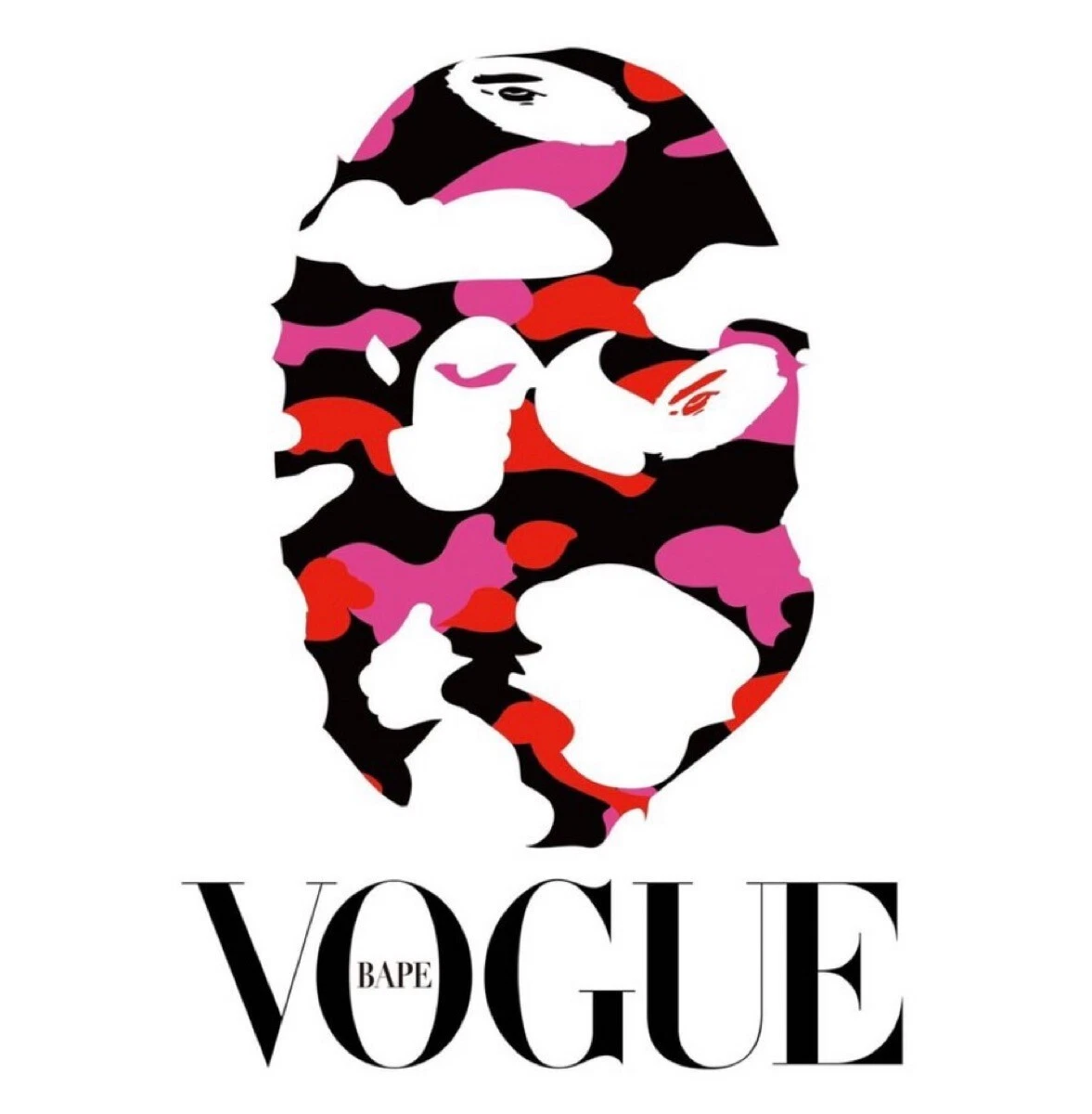 A BATHING APE (BAPE) A Bathing Ape "Bape x Vogue Pullover Felpa con Cappuccio" Nero 1H23 214 902 Taglia S