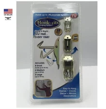 Hook Its Hanging System 32 piece Set Picture Frame Wall Hang Kit - AS SEEN ON TV