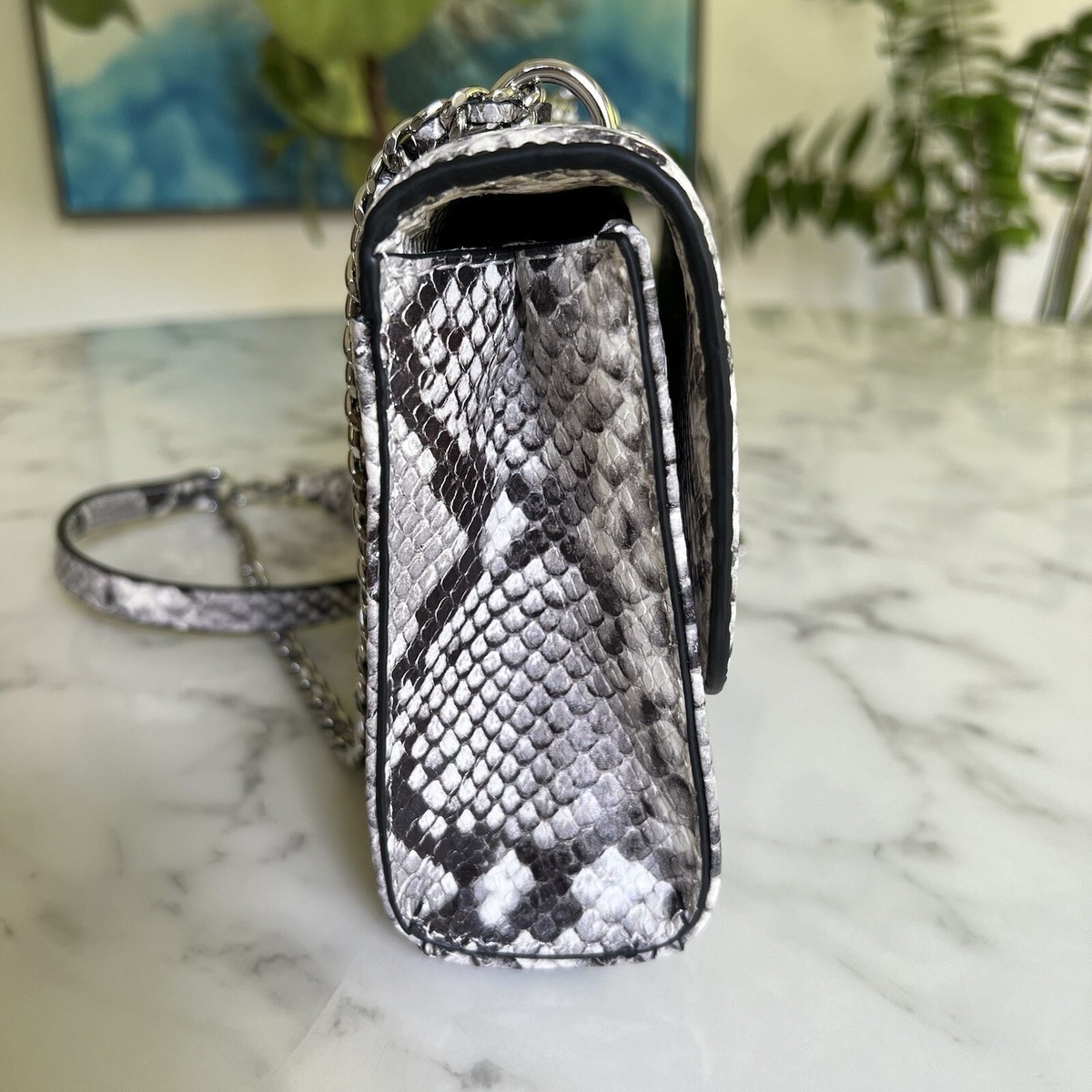 ＊TORY BURCH＊ Snake Embossed Shoulder Bag Amazon.com: Tory Burch Britten Snake Embossed Shoulder