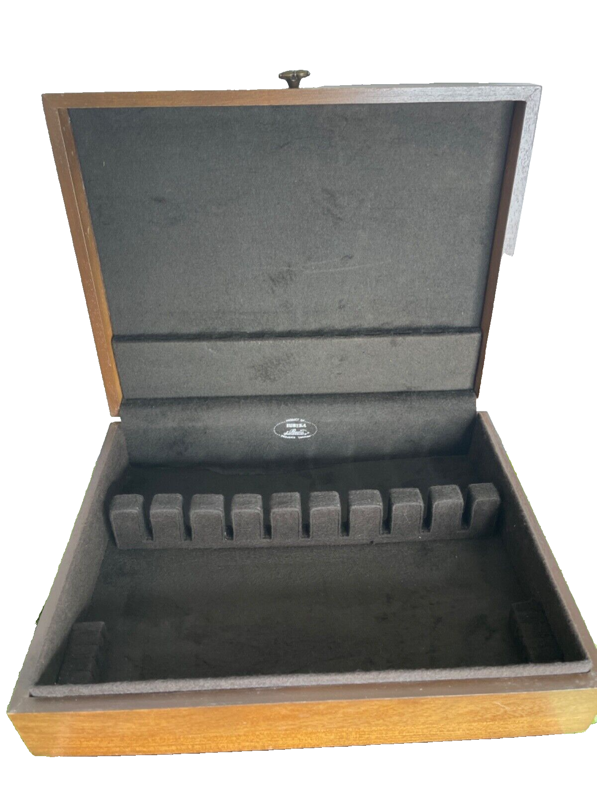 Eureka Pacific Wooden Silverware Flatware Storage Chest Box with Extra