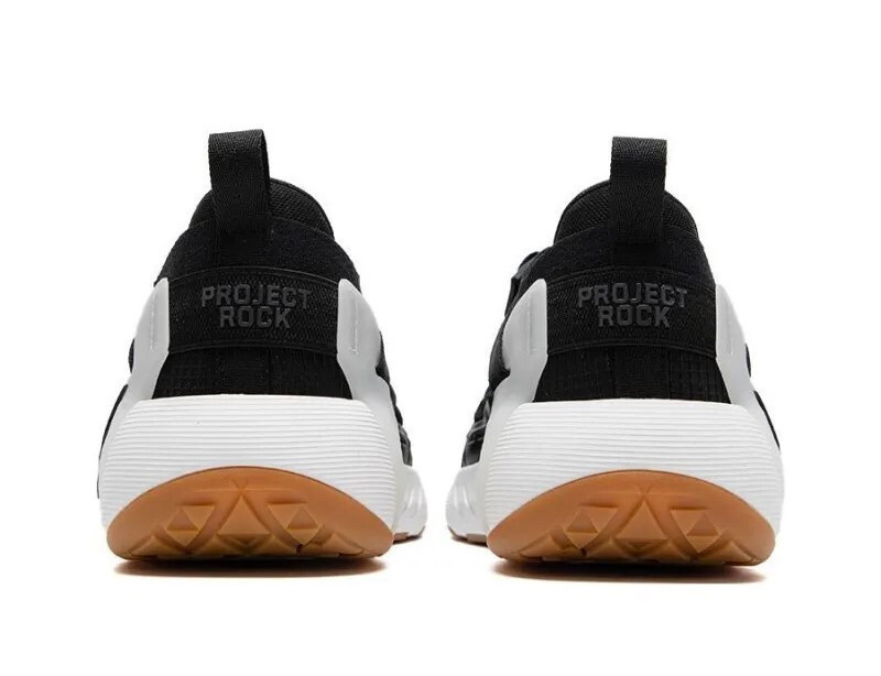 Men's Under Armour Project Rock 6 Training Shoes Black White Gum