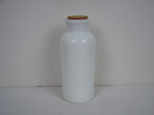 Vintage Weizenmilchglas Apotheker leere Flasche mit Korkstopfen