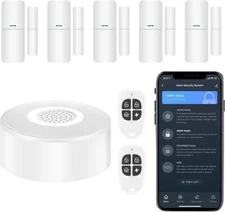 AGSHome 8 PCS WiFi Door Alarm System Wireless Home Security System APP Control