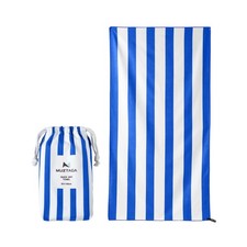 Microfiber Beach Towel Sand Free Quick Dry Oversized 63x35 Inch Blue