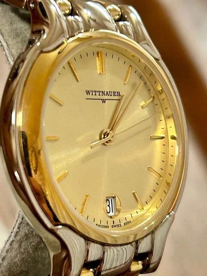 浪琴男士日期石英腕表 9554 表壳 3 3 cm 表带 17 5 cm 尺寸 — 第 4/4 张图片