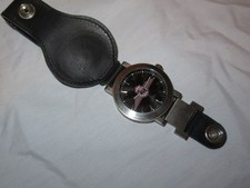 Vtg Harley-Davidson Pocket Watch w/Belt Case W Z Berger Water Resistant Red Acce