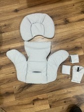 Nuna Pipa Car Seat Inserts Light Gray Quilted 5 Piece & Storage Bag - Complete