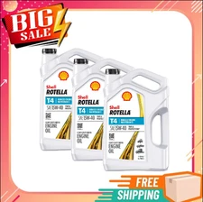 3 Pack Shell Rotella T4 Triple Protection 15W-40 Diesel Engine Oil, 1 Gallon