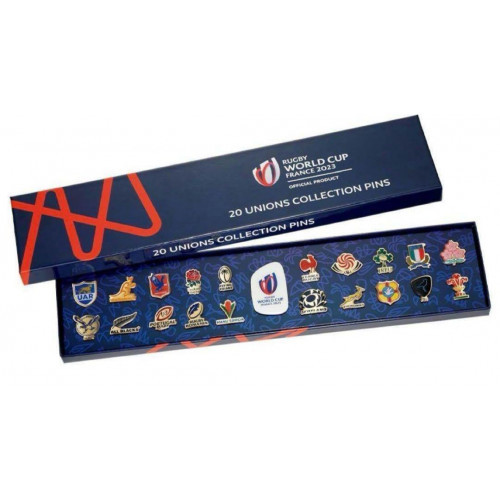 20 UNIONS COLLECTION PINS Rugby World Cup Pins collection unused