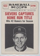 1961 Nu-Cards Baseball Scoops Roy Sievers #423 0a3
