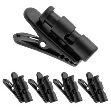 5 PCS Black Headphone Cable Clip Headset Cord Clamps Clothing Shirt Wire