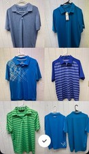Under Armour Adidas Men’s Large Golf Polo Shirt Bundle of 5 SS Activewear Shirts