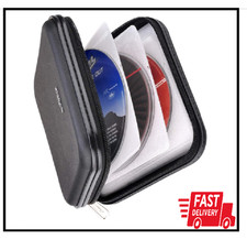 CD DVD Wallet, 32 Capacity Heavy Duty, DVD CD Case Holder for Car, Portable DVD/