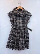 VTG Marc by Marc Jacobs Archival Pleated Monogram Plaid Belted Dress Size Small