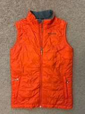 Columbia Orange Vest Girls Omni Heat Reflective Thermal Front Zip Sz L