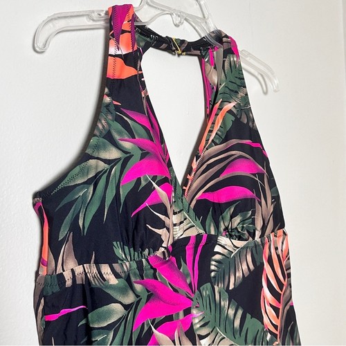 Island Escape Women Tropical Print Padded Tankini Swimsuit Top NWT 16W - Picture 5 of 13