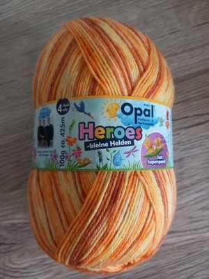 Opal Sockenwolle Heroes Susi Superspeed gelb meliert 4fach 100 g Wolle