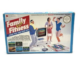 Family Fun Fitness Nintendo Nes PAL Untested - MAT + ATHLETIC WORLD -HD