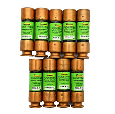 Lot Of 9x Bussmann Fusetron FRN-R-15 15 AMP Time-Delay Fuse 250 VAC